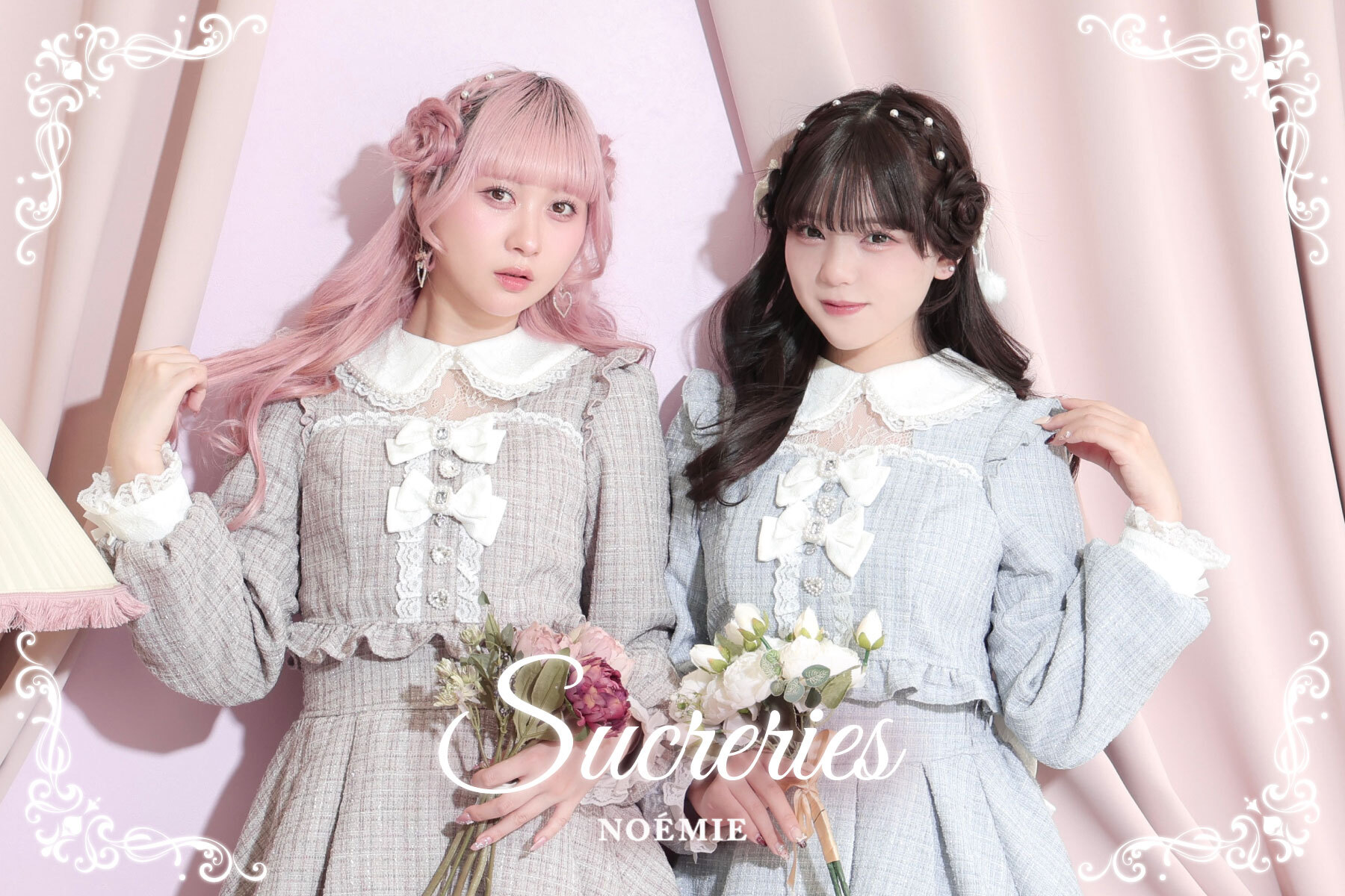 地雷 ノエミー ブラウス リボン フリル マーズ ハート 十字架 セットアップ 地雷 マーズ ブラウス ハート 十字架 リボン ノエミー スカパン